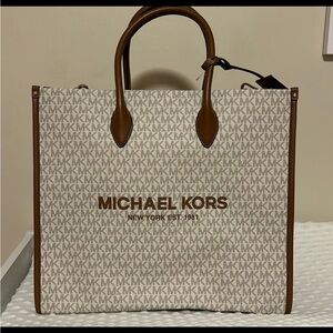 Michael Kors Brown and White Women’s Bag